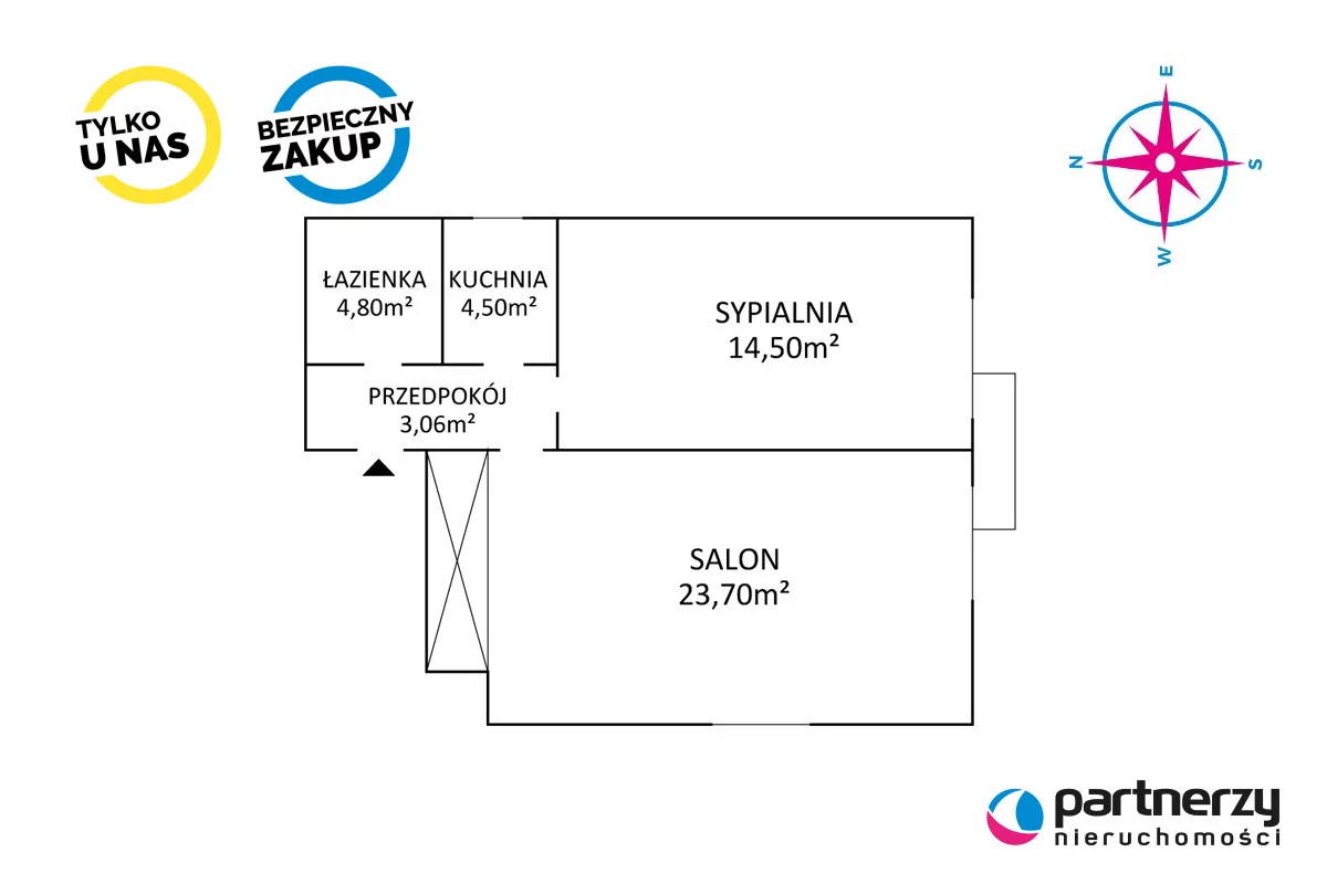 2 pokoje, apartament 50,56 m², piętro 2, oferta nr , PAN987668, Gdańsk, Wrzeszcz, Trubadurów