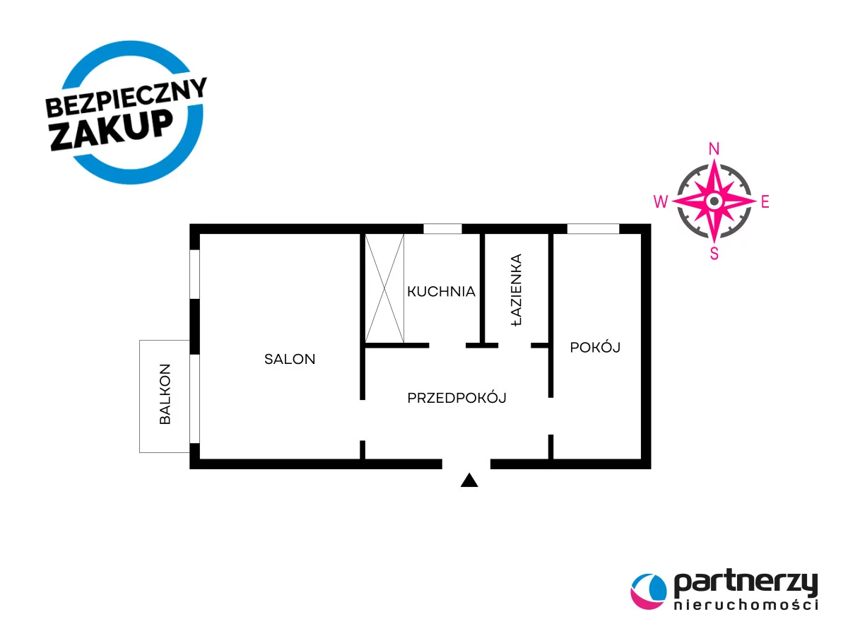 2 pokoje, mieszkanie 50,20 m², piętro 3, oferta nr , PAN324268, Gdańsk, Brzeźno, Walecznych