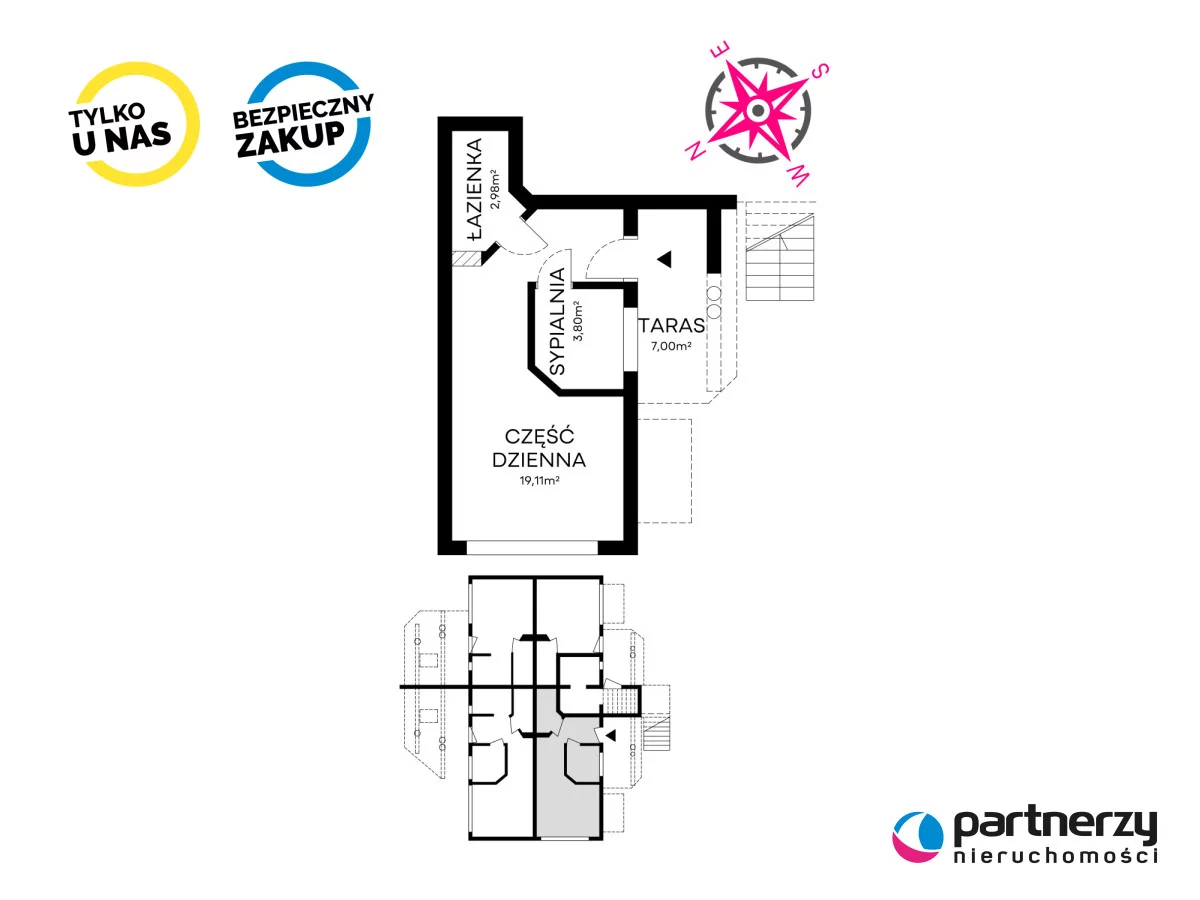 2 pokoje, mieszkanie 25,89 m², parter, oferta nr , PAN158332, Dębki, Zakonna