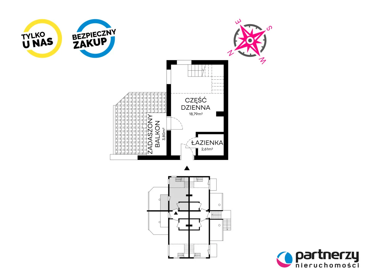 2 pokoje, mieszkanie 35,15 m², piętro 1, oferta nr , PAN228143, Dębki, Zakonna