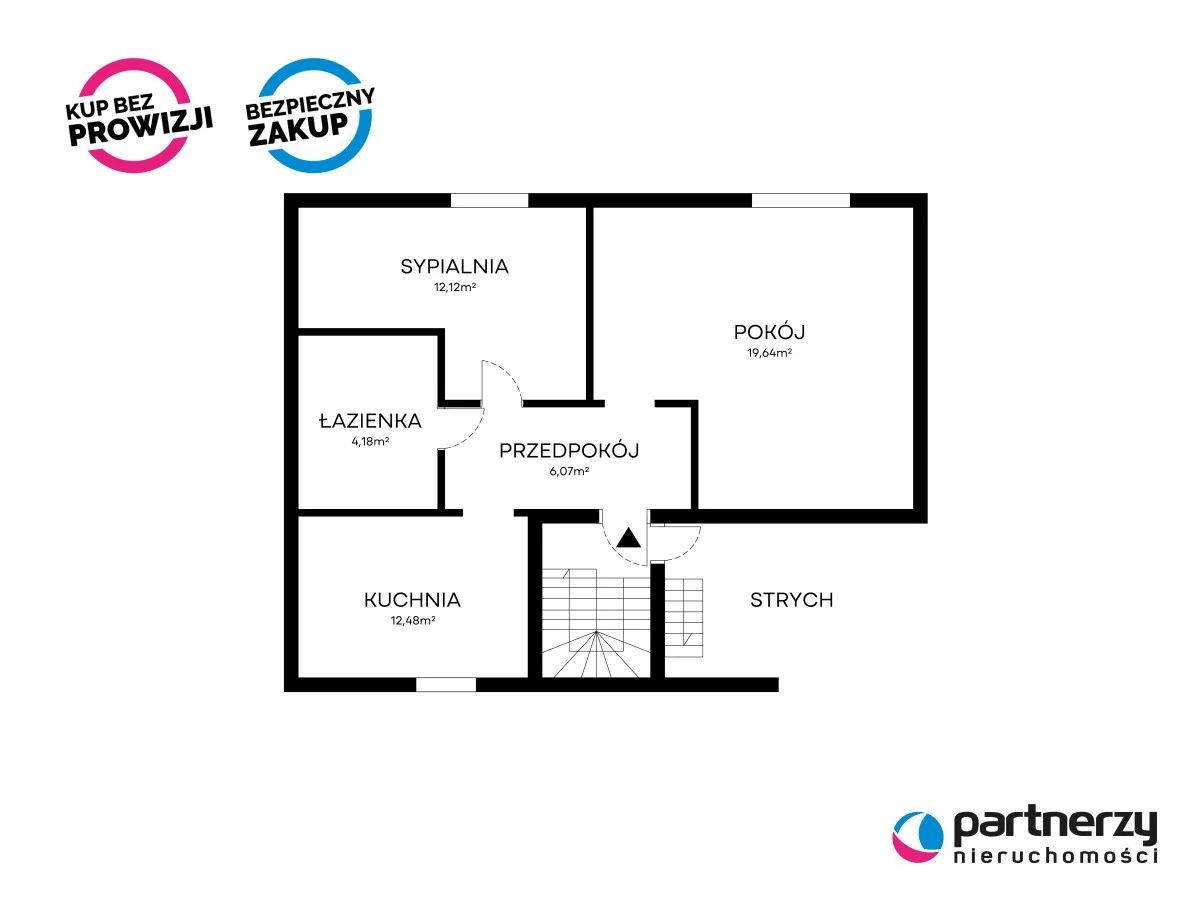 2 pokoje, mieszkanie 54,50 m², piętro 2, oferta nr , PAN389824, Gdańsk, Siedlce, Zakopiańska