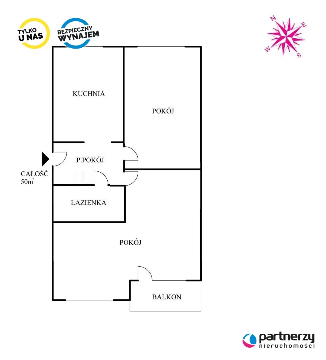 2 pokoje, mieszkanie 50,00 m², piętro 2, oferta nr , PAN947032, Gdańsk, Przymorze, Śląska