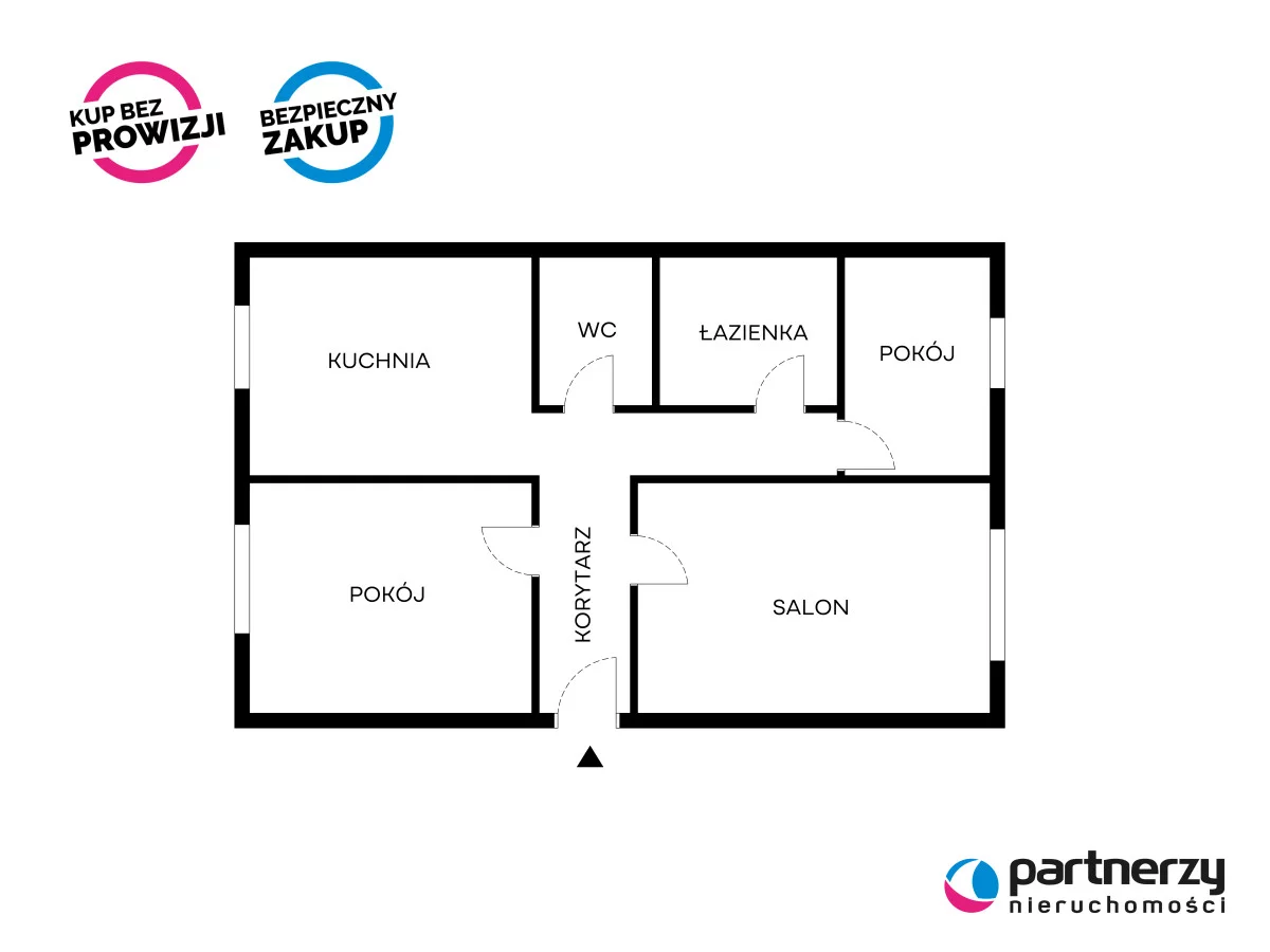 3 pokoje, mieszkanie 53,20 m², parter, oferta nr , PAN779997, Gdynia, Obłuże, Obłuże, Adm. J. Unruga