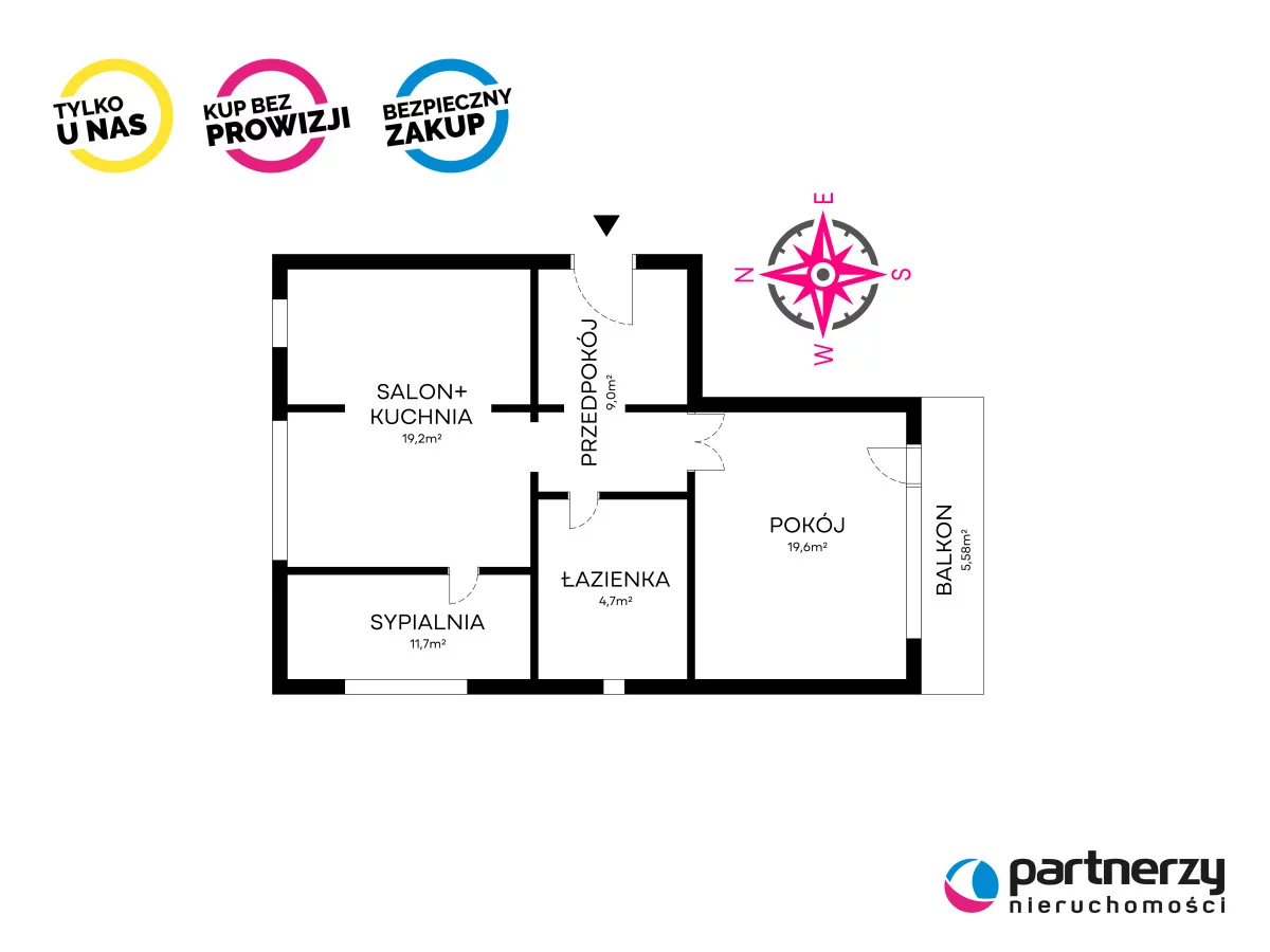 3 pokoje, apartament 64,20 m², piętro 7, oferta nr , PAN762928, Gdańsk, Zaspa, Aleja Jana Pawła Ii