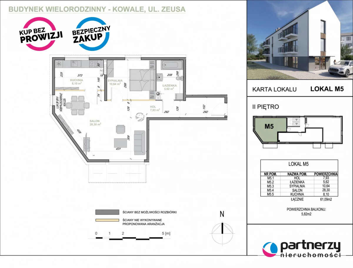 Mieszkanie 61,09 m², piętro 2, oferta nr , PAN933746, Gdańsk, Aresa