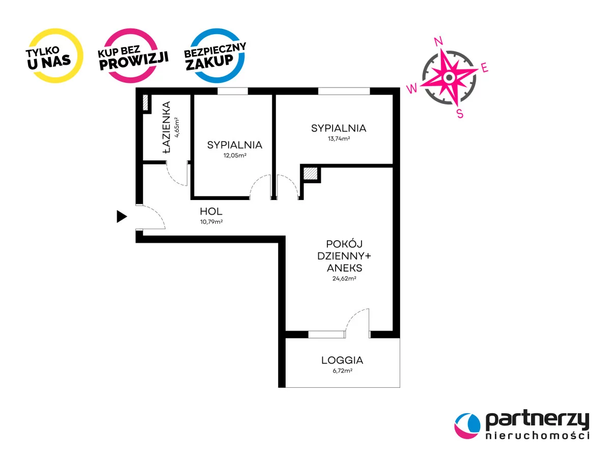 3 pokoje, mieszkanie 65,85 m², piętro 4, oferta nr , PAN748789, Gdańsk, Letnica, Bernarda Filarskiego