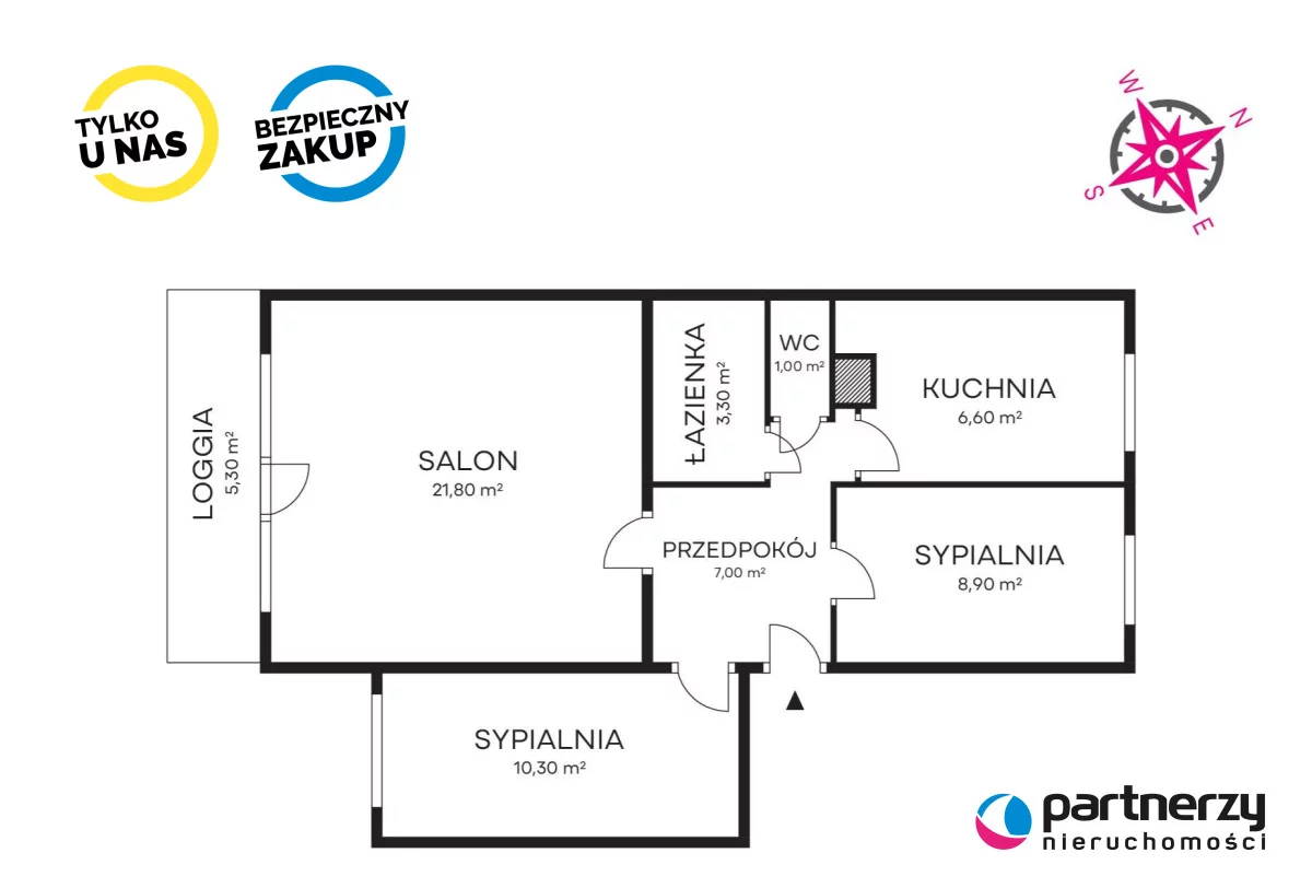 3 pokoje, apartament 59,30 m², piętro 4, oferta nr , PAN705932, Gdańsk, Piecki-Migowo, Morena, Bulońska