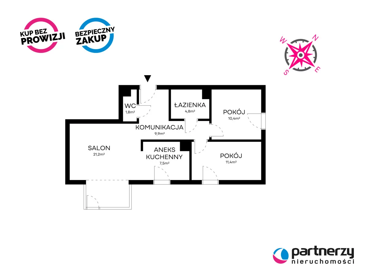 3 pokoje, apartament 67,12 m², piętro 3, oferta nr , PAN191667, Gdańsk, Śródmieście, Chmielna