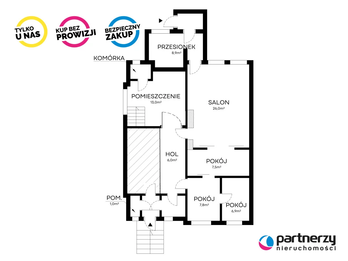 3 pokoje, mieszkanie 81,00 m², parter, oferta nr , PAN210085, Gdańsk, Aniołki, Daniela Chodowieckiego
