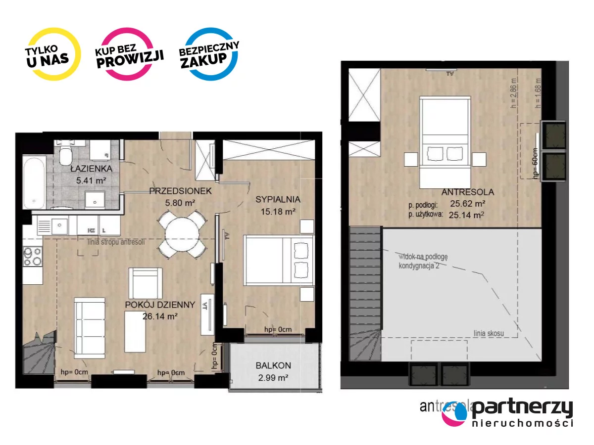 3 pokoje, mieszkanie 77,15 m², piętro 1, oferta nr , PAN964598, Gdańsk, Wrzeszcz, Eugeniusza Romera