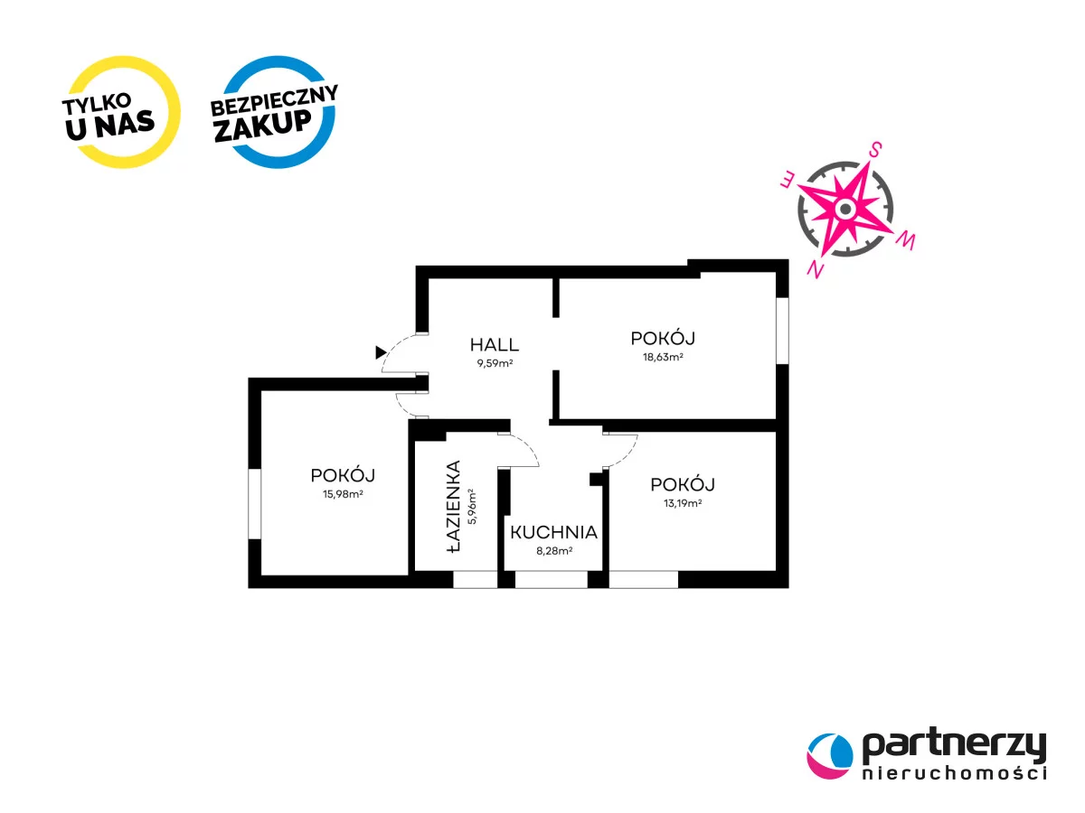 3 pokoje, apartament 71,63 m², piętro 2, oferta nr , PAN599045, Gdynia, Wzgórze Św. Maksymiliana, Wzgórze Św. Maksymiliana, Gen. Józefa Hallera