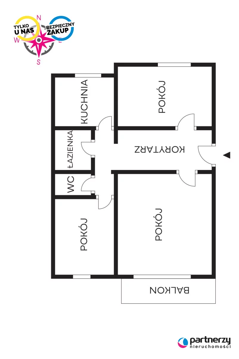 3 pokoje, mieszkanie 60,50 m², piętro 4, oferta nr , PAN420901, Gdańsk, Brętowo, Niedźwiednik, Góralska