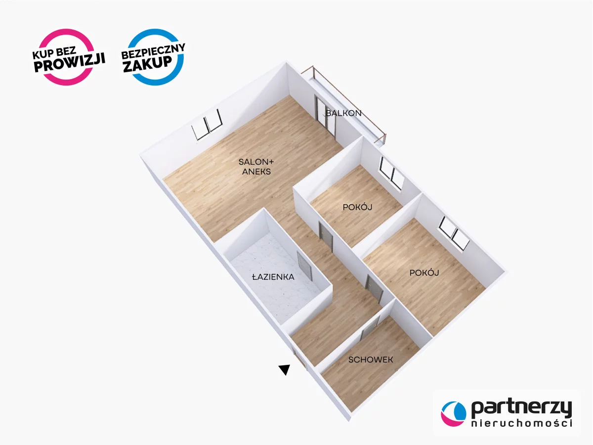 3 pokoje, apartament 59,00 m², piętro 4, oferta nr , PAN821185, Gdańsk, Ujeścisko-Łostowice, Łostowice, Hilarego Koprowskiego
