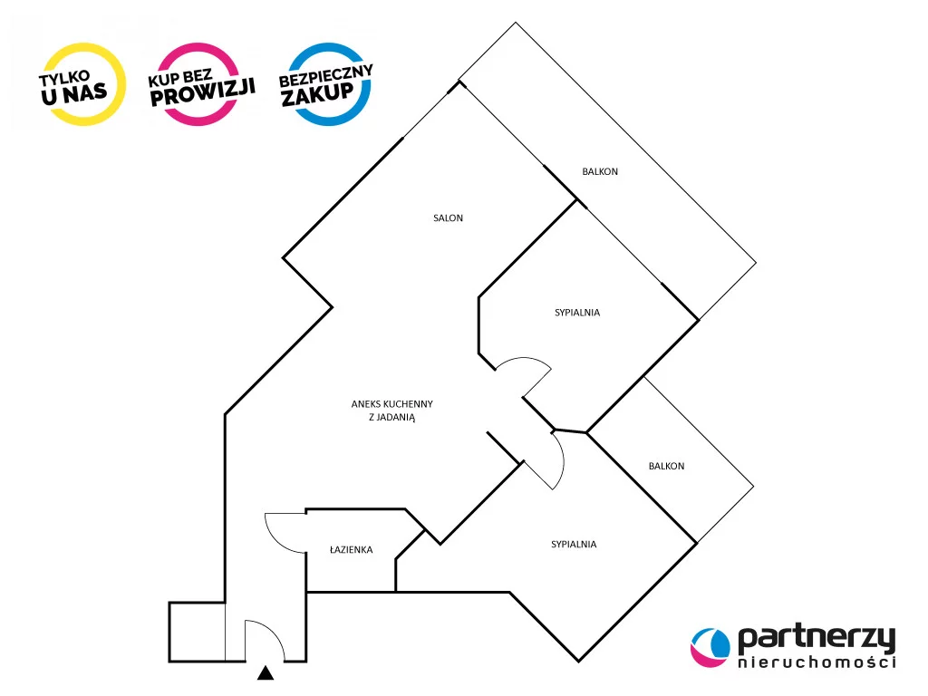 3 pokoje, mieszkanie 78,42 m², piętro 1, oferta nr , PAN353897, Władysławowo, Hryniewieckiego