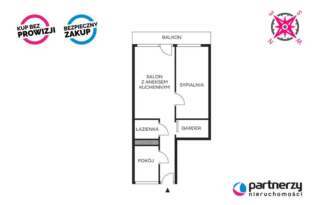 3 pokoje, mieszkanie 46,00 m², piętro 6, oferta nr , PAN128887, Gdańsk, Przymorze, Kołobrzeska