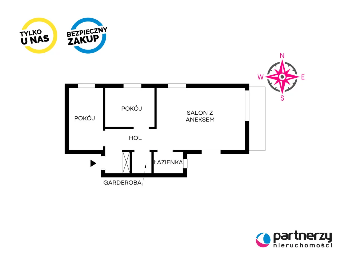 3 pokoje, mieszkanie 63,00 m², piętro 3, oferta nr , PAN585578, Gdańsk, Jasień, Leszczynowa