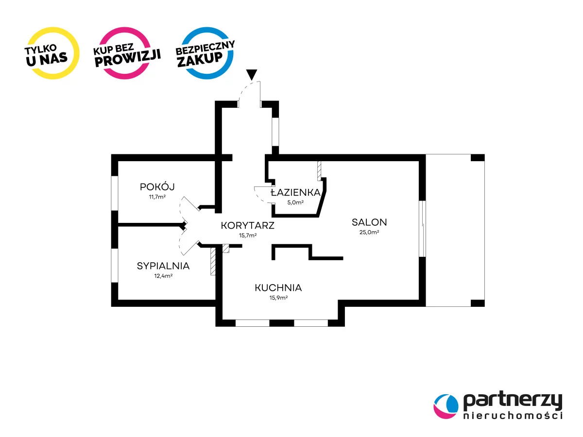 3 pokoje, mieszkanie 84,79 m², piętro 1, oferta nr , PAN554562, Malbork, Marii Rodziewiczówny