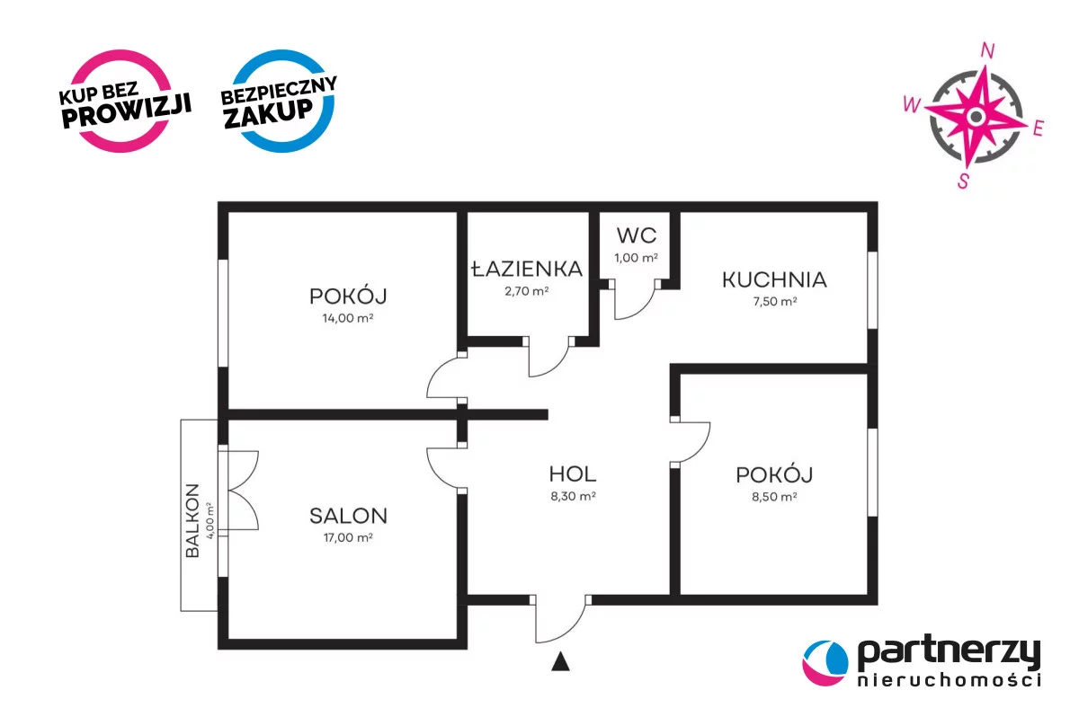 3 pokoje, mieszkanie 59,00 m², parter, oferta nr , PAN864010, Gdańsk, Przymorze, Piastowska