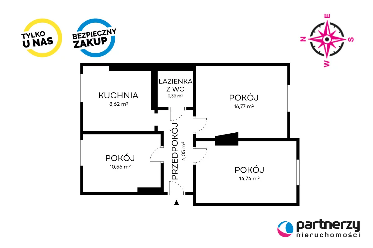3 pokoje, apartament 60,16 m², parter, oferta nr , PAN759680, Gdańsk, Śródmieście, Podwale Staromiejskie