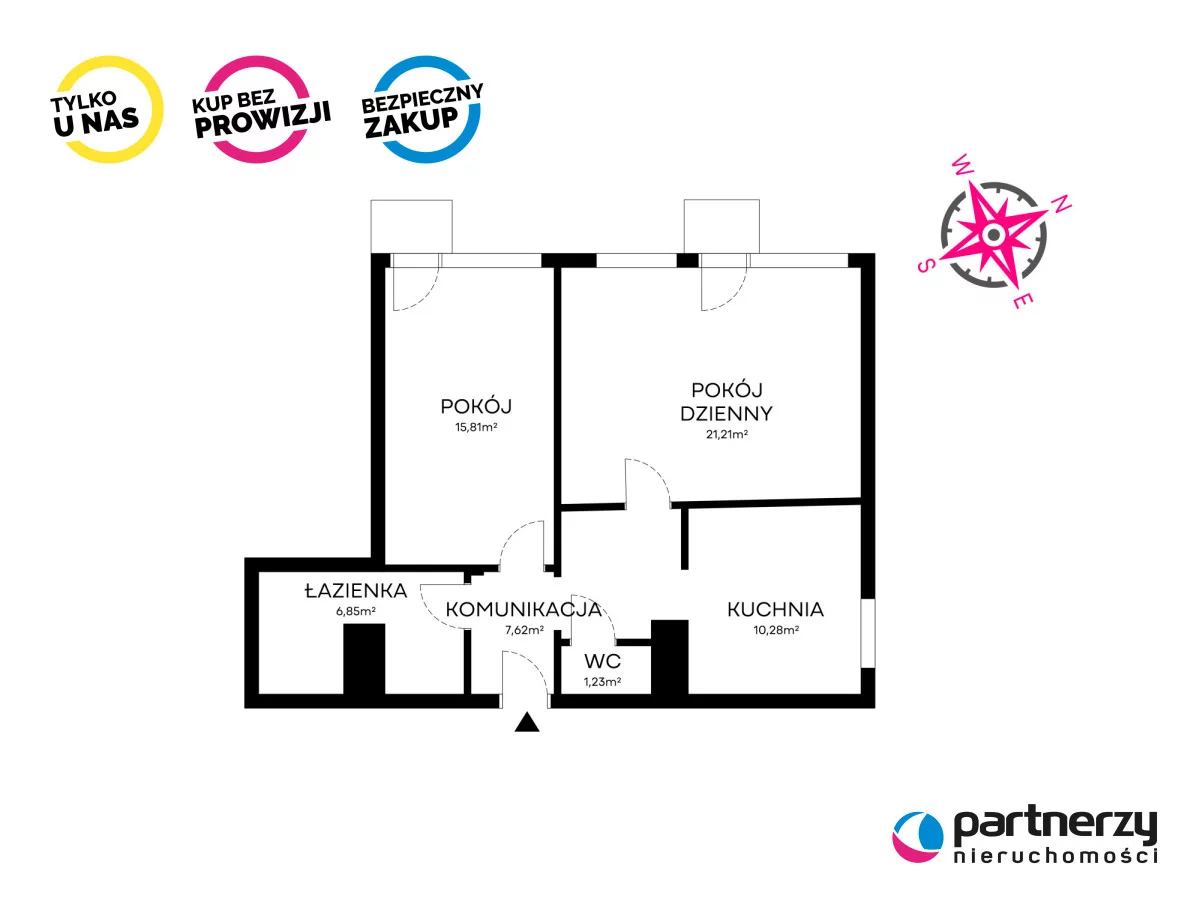 3 pokoje, apartament 63,00 m², piętro 8, oferta nr , PAN332149, Gdańsk, Żabianka-Wejhera-Jelitkowo-Tysiąclecia, Żabianka, Pomorska