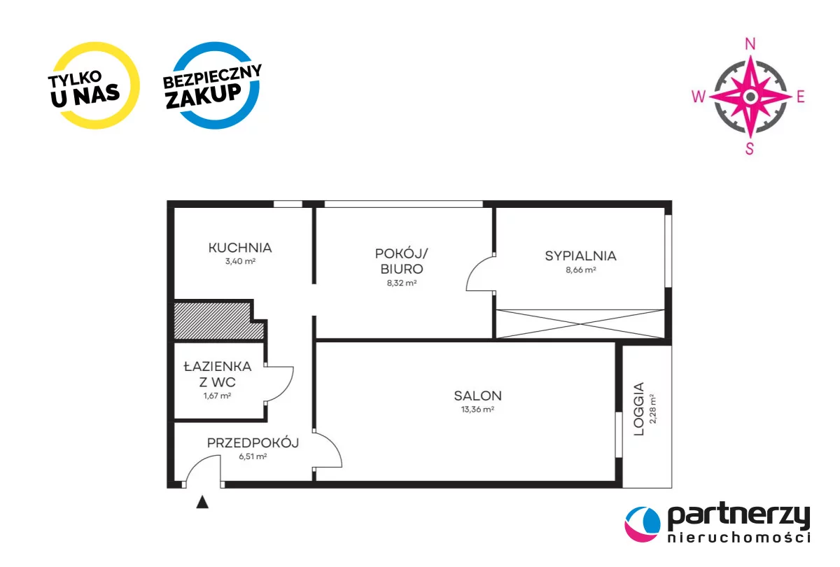 3 pokoje, mieszkanie 41,92 m², piętro 2, oferta nr , PAN536145, Gdańsk, Śródmieście, Siennicka