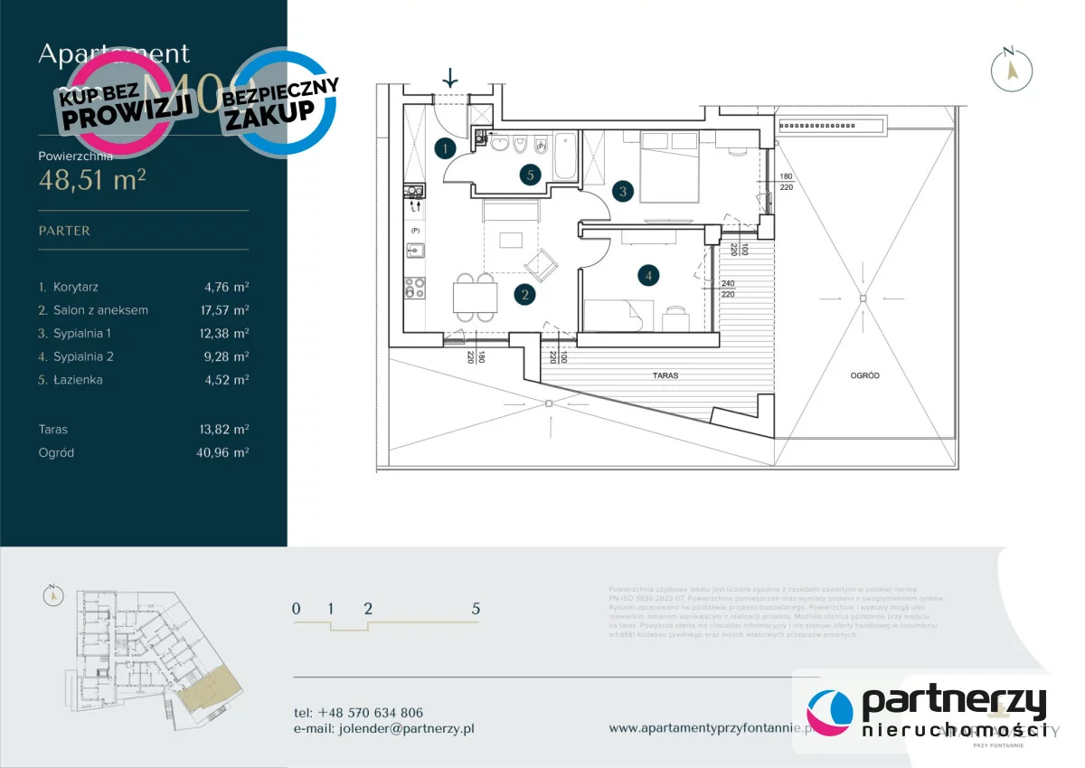 3 pokoje, mieszkanie 48,51 m², piętro 1, oferta nr , PAN260567, Krynica Morska, Spacerowa