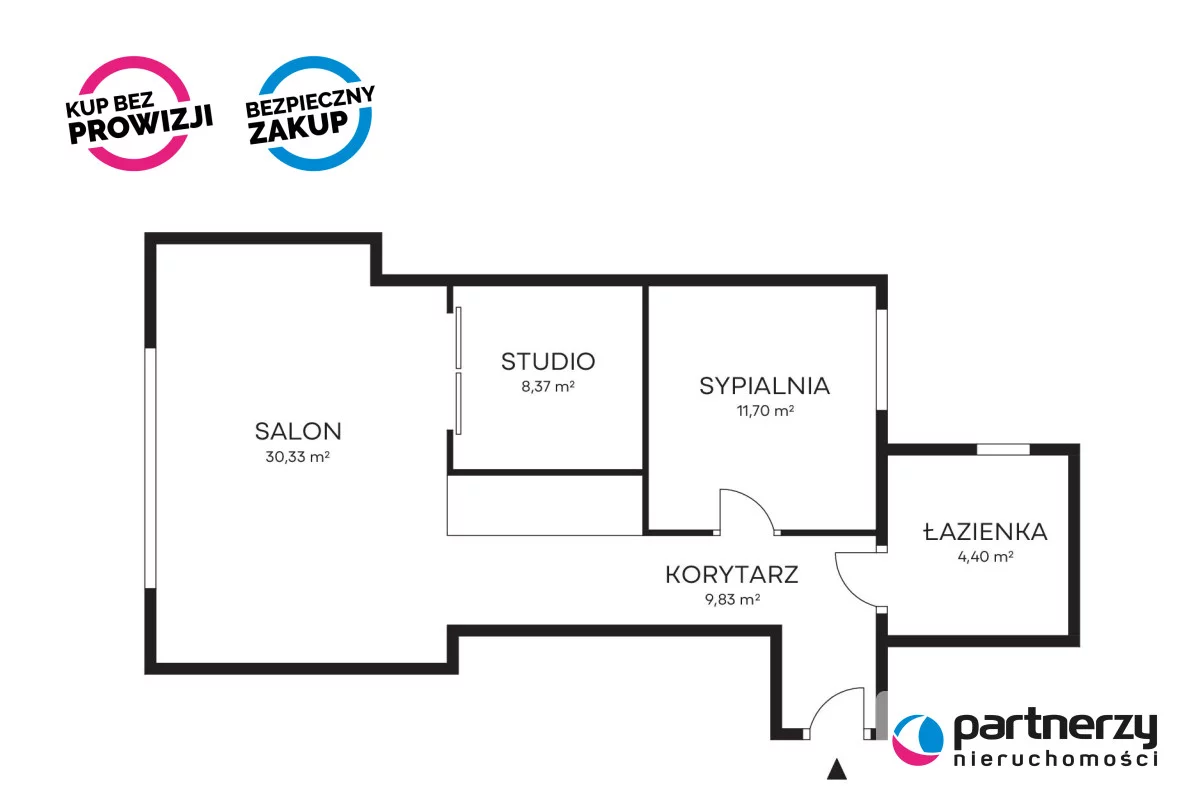 3 pokoje, mieszkanie 64,63 m², piętro 5, oferta nr , PAN930265, Gdynia, Śródmieście, Śródmieście, Starowiejska