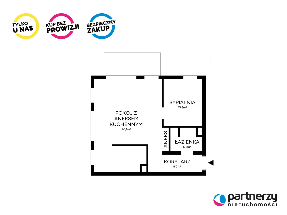 Apartament na sprzedaż, 67,20 m², 3 pokoje, piętro 1, oferta nr PAN977665