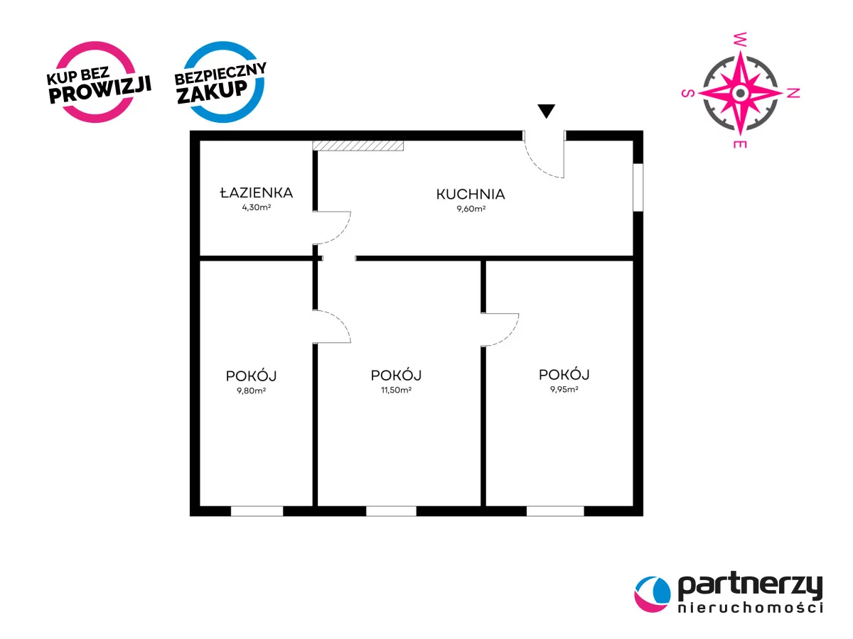 3 pokoje, mieszkanie 45,19 m², parter, oferta nr , PAN982725, Gdańsk, Aniołki, Wronia