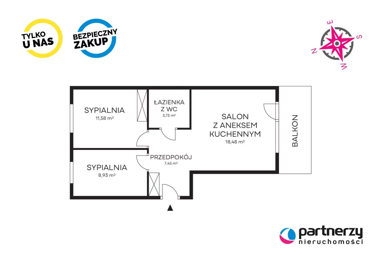 3 pokoje, apartament 50,17 m², piętro 3, oferta nr , PAN415702, Gdańsk, Ujeścisko-Łostowice, Łostowice, Zbigniewa Podleckiego