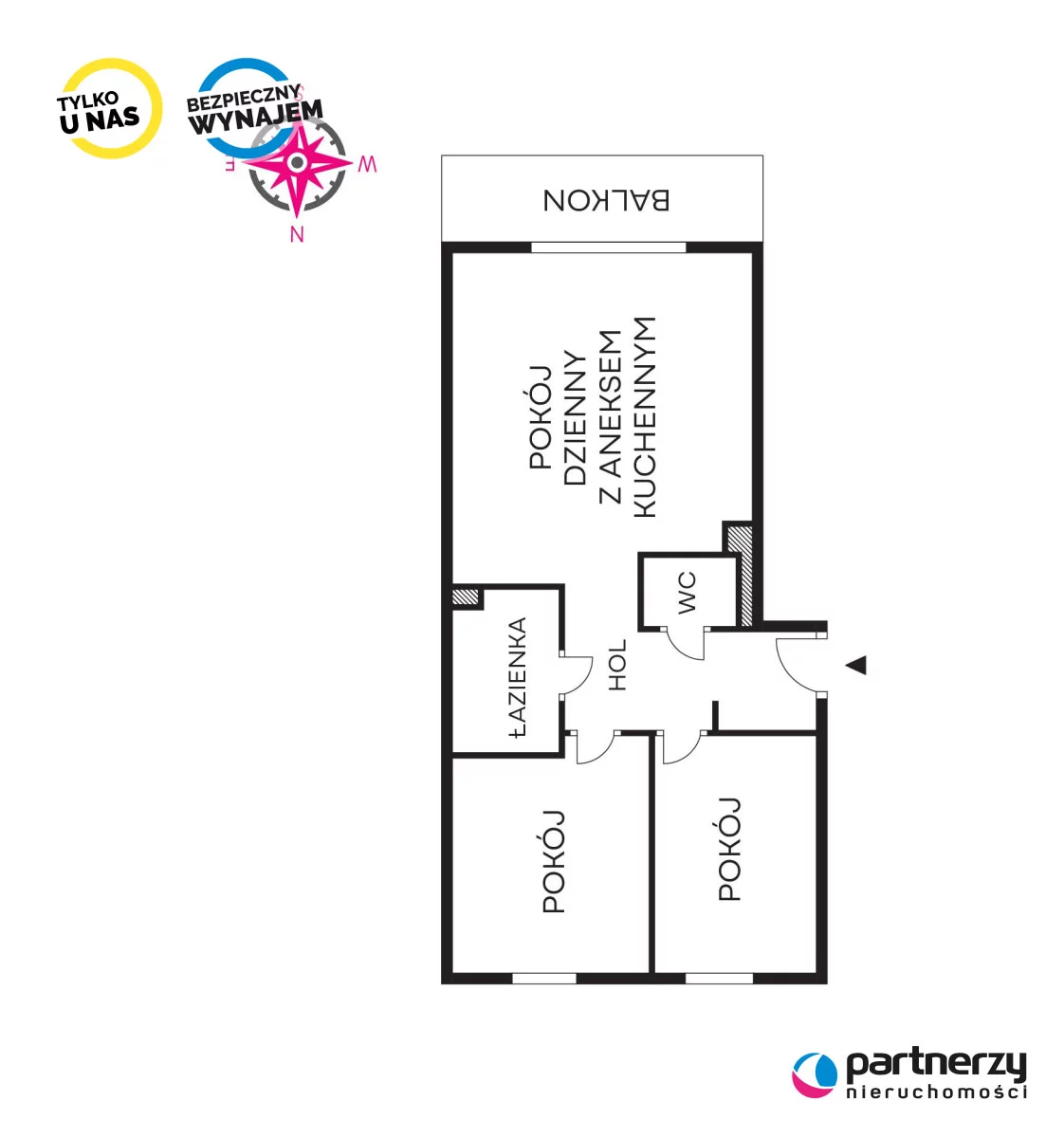 3 pokoje, mieszkanie 63,24 m², piętro 1, oferta nr , PAN881948, Gdańsk, Kokoszki, Nowatorów