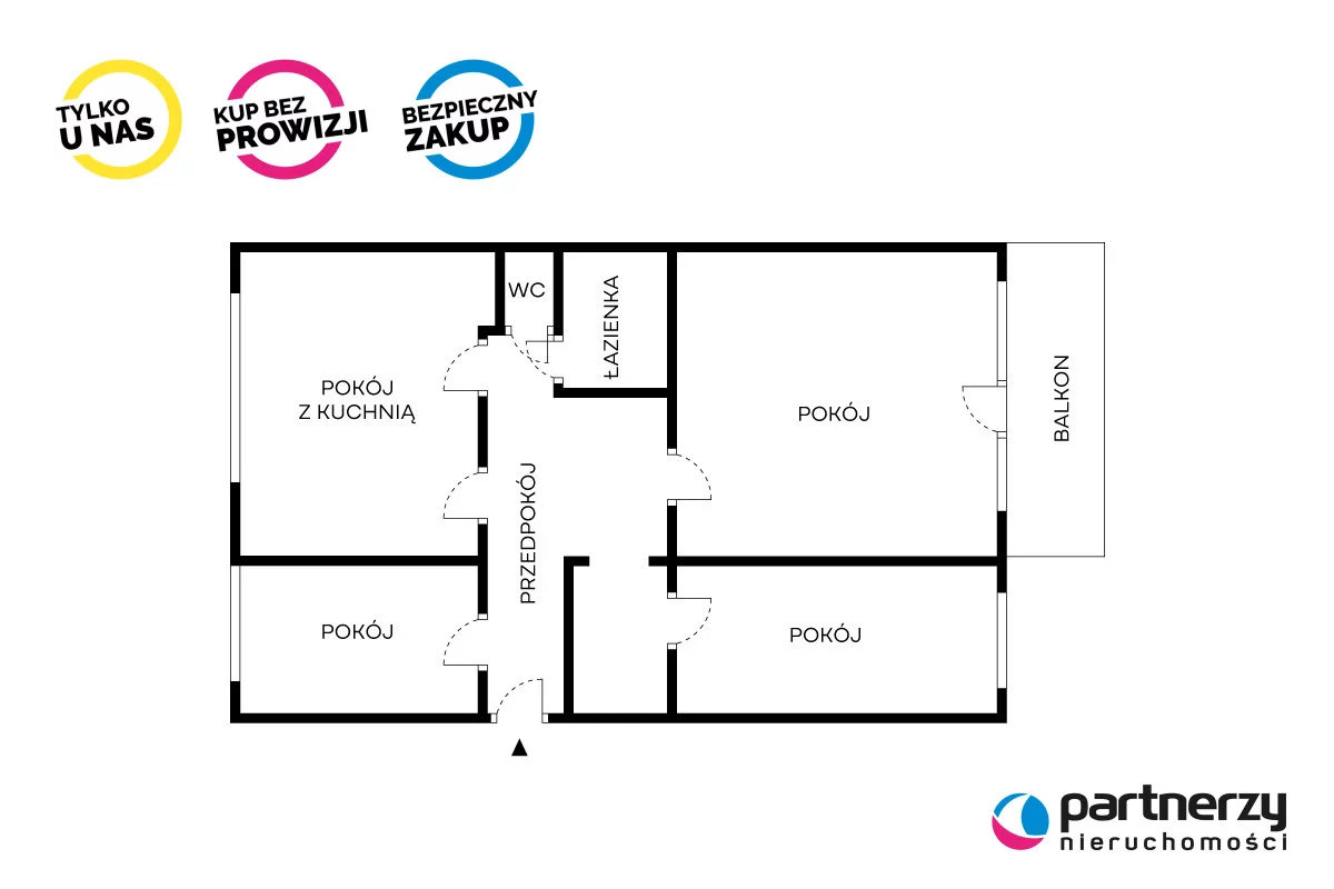 Apartament na sprzedaż, 73,70 m², 4 pokoje, piętro 4, oferta nr PAN173976