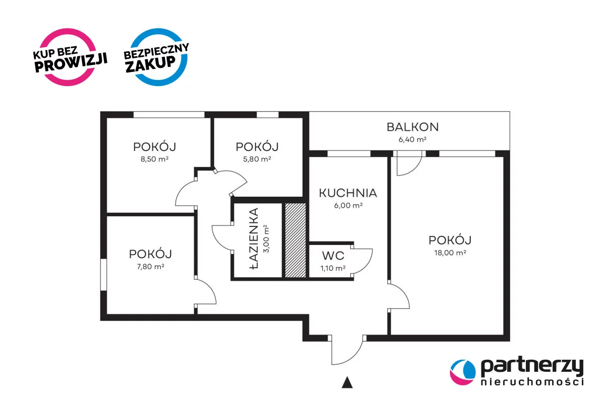 4 pokoje, mieszkanie 63,00 m², piętro 10, oferta nr , PAN391090, Gdańsk, Przymorze, Chłopska