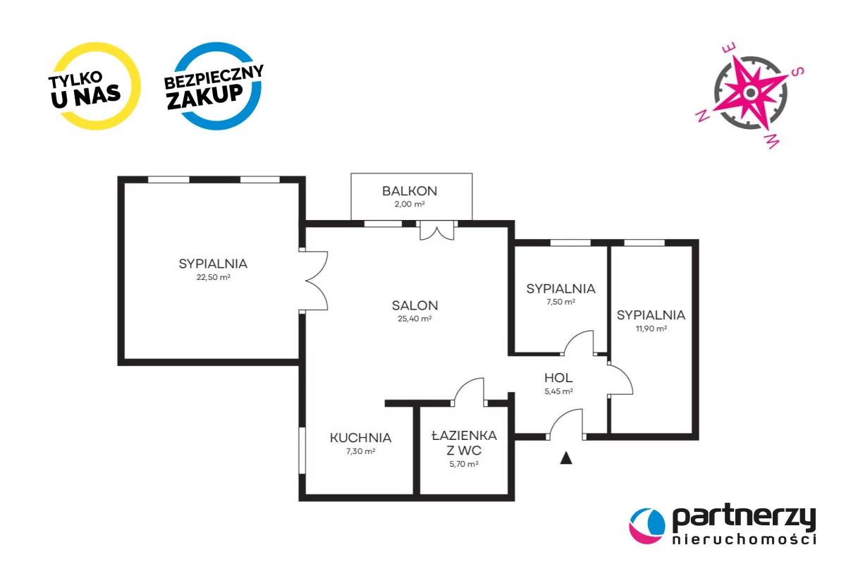 4 pokoje, apartament 85,47 m², piętro 1, oferta nr , PAN716712, Gdańsk, Wrzeszcz, Do Studzienki