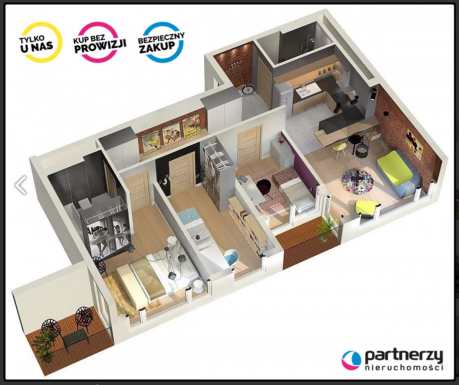4 pokoje, apartament 77,20 m², piętro 5, oferta nr , PAN354022, Gdańsk, Piecki-Migowo, Morena, Dolne Migowo