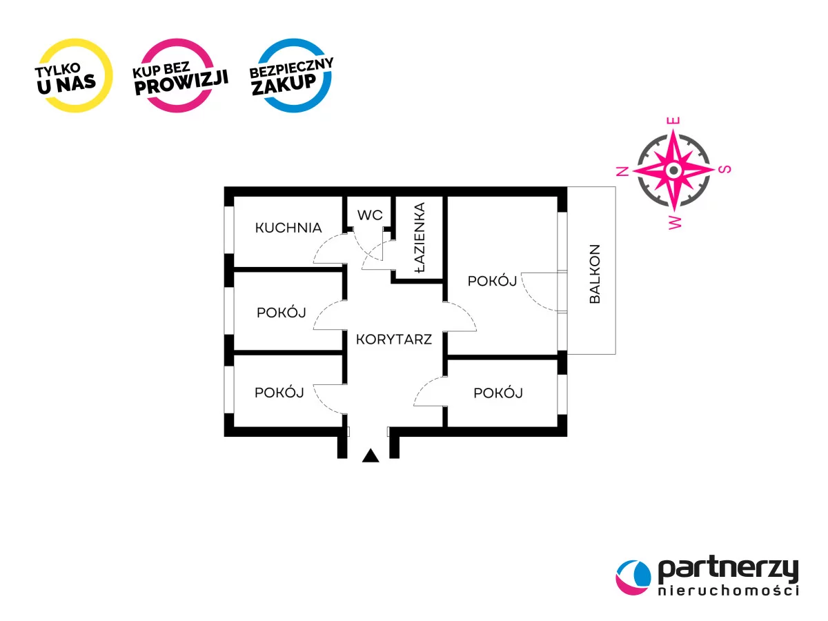 4 pokoje, mieszkanie 73,75 m², piętro 1, oferta nr , PAN966036, Gdańsk, Piecki-Migowo, Henryka Arctowskiego