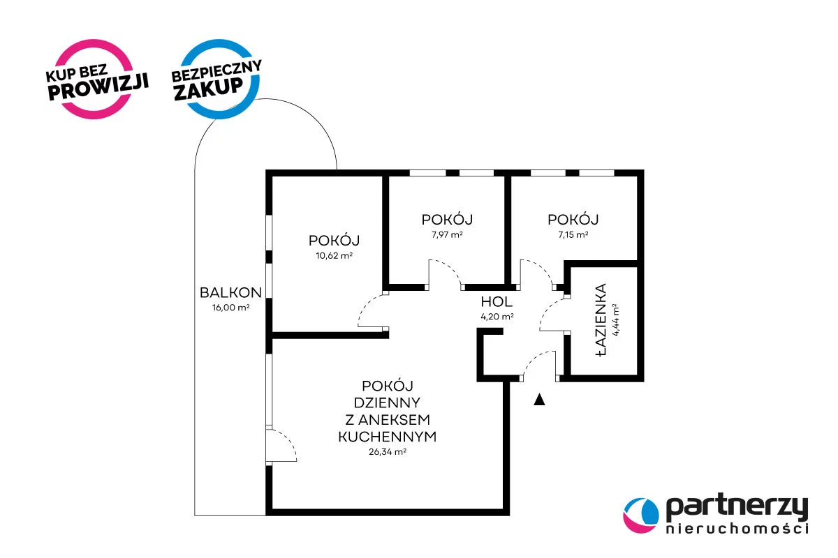 4 pokoje, apartament 60,74 m², piętro 3, oferta nr , PAN961874, Rumia, Kosynierów