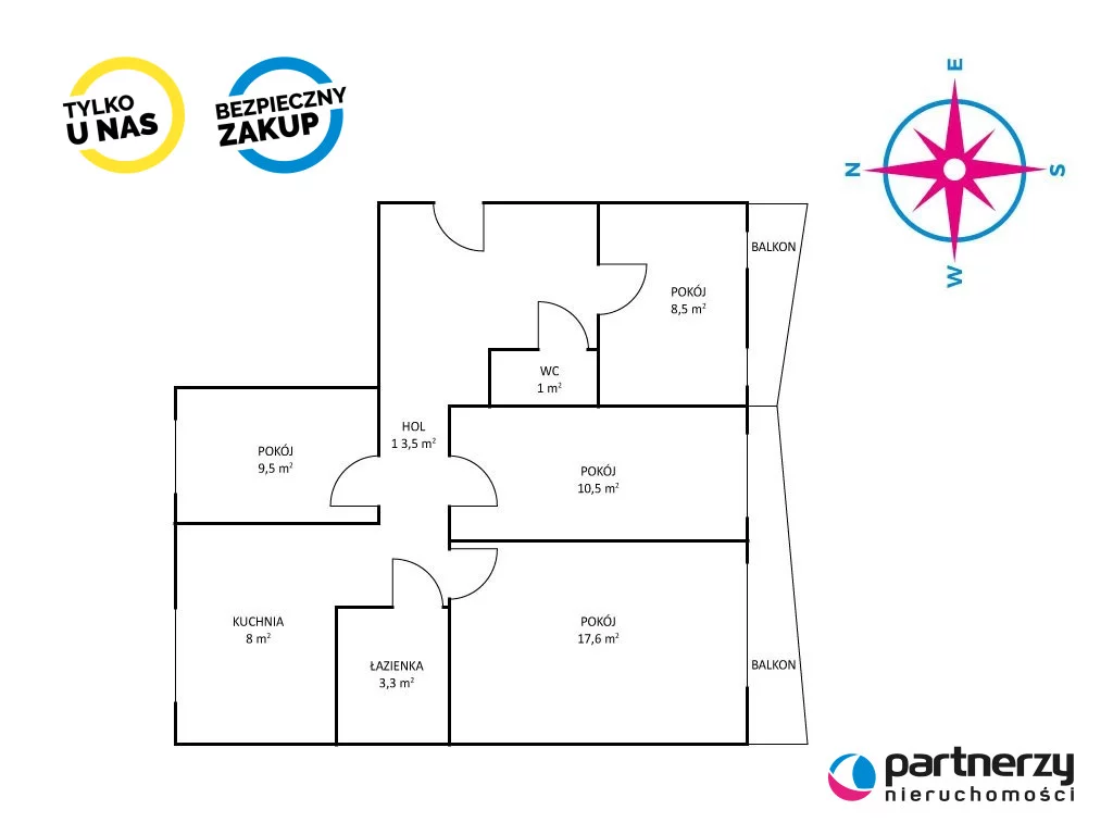 4 pokoje, mieszkanie 72,00 m², piętro 9, oferta nr , PAN966153, Gdańsk, Przymorze, Obrońców Wybrzeża