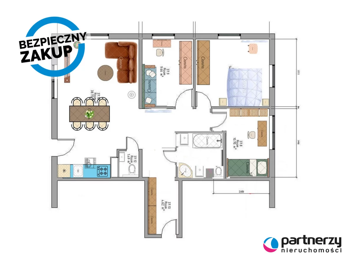 4 pokoje, mieszkanie 82,60 m², parter, oferta nr , PAN490962, Gdańsk, Ujeścisko-Łostowice, Ujeścisko, Ostrołęcka
