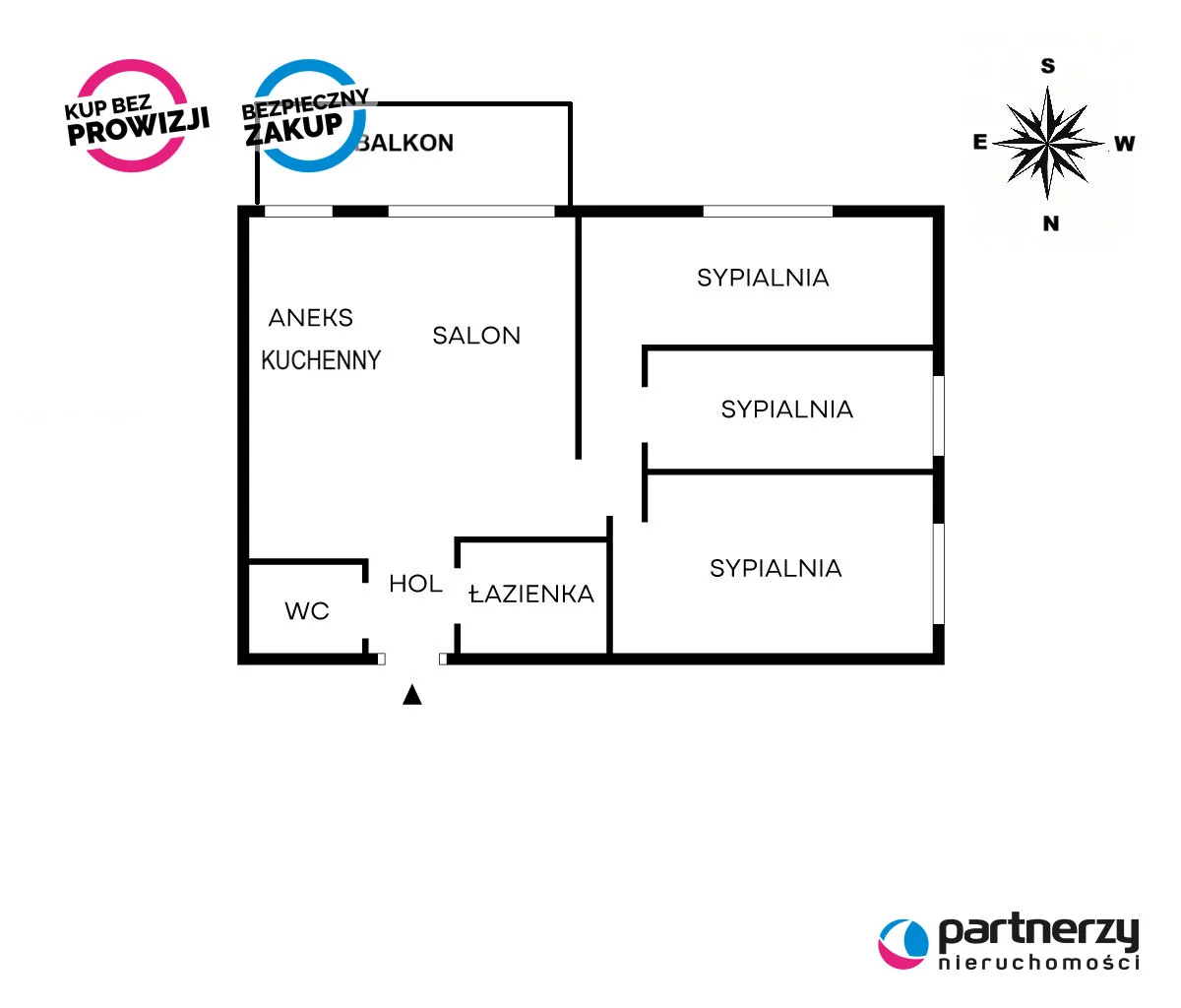 4 pokoje, mieszkanie 75,00 m², piętro 2, oferta nr , PAN121021, Gdynia, Dąbrowa, Dąbrowa, Sojowa