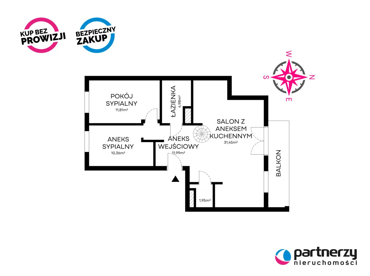 4 pokoje, mieszkanie 85,00 m², piętro 2, oferta nr , PAN759725, Gdynia, Karwiny, Karwiny, Sopocka