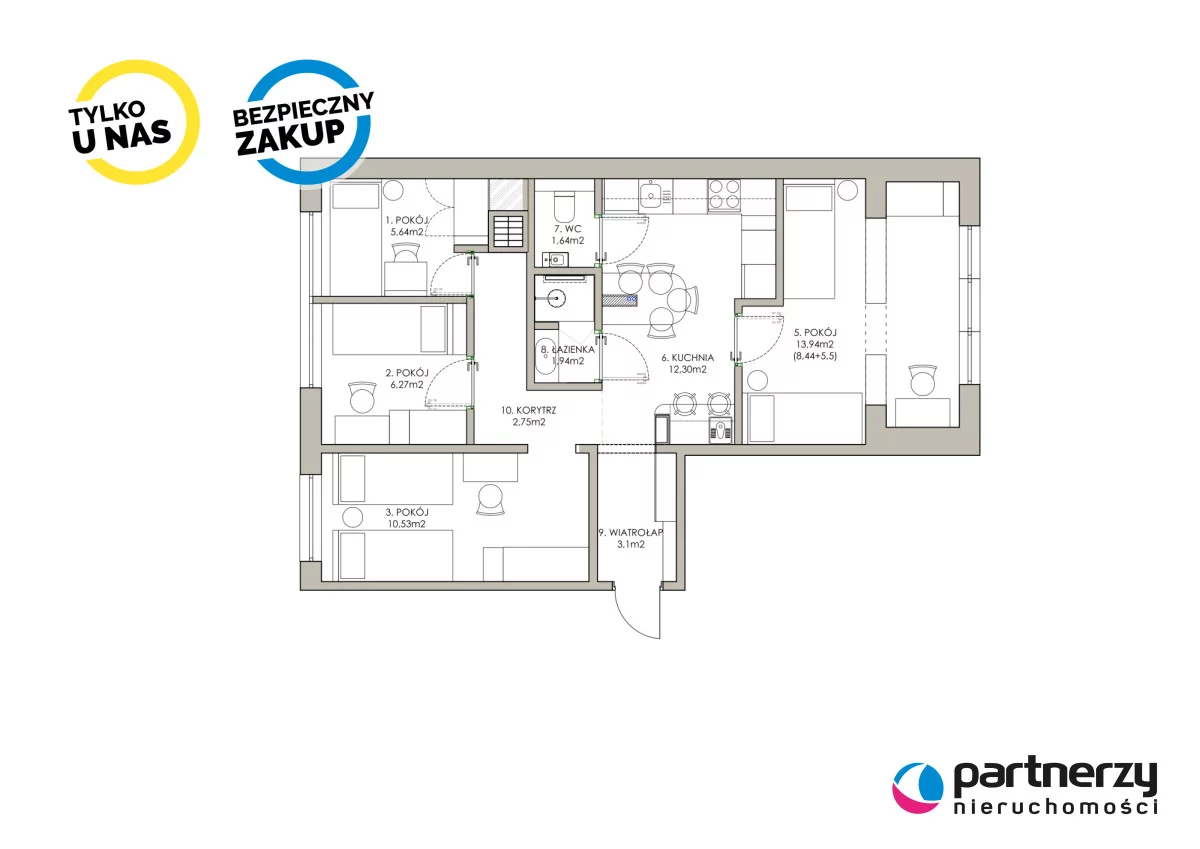 4 pokoje, apartament 56,10 m², parter, oferta nr , PAN723825, Gdańsk, Żabianka-Wejhera-Jelitkowo-Tysiąclecia, Żabianka, Subisława