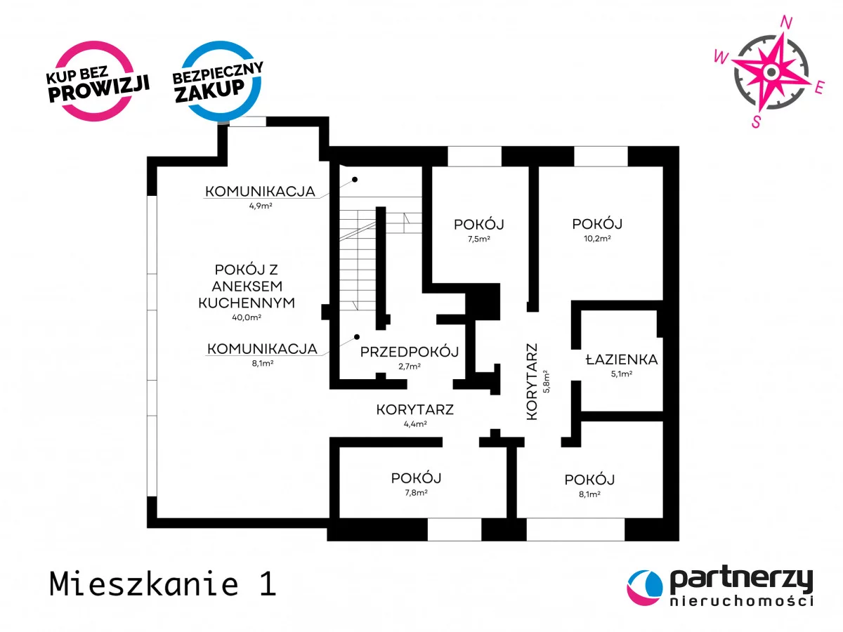 9 pokoi, apartament 162,10 m², piętro 2, oferta nr , PAN114296, Gdańsk, Wrzeszcz, Jarowa
