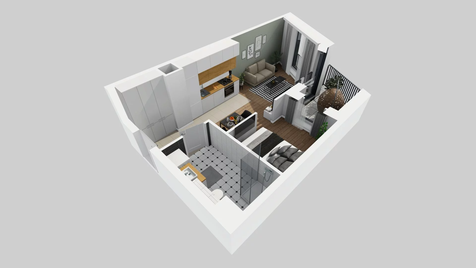 Mieszkanie 30,94 m², piętro 3, oferta nr A/20, Apartamenty Park Matecznego, Kraków, Podgórze, Mateczny, ul. Rydlówka 5