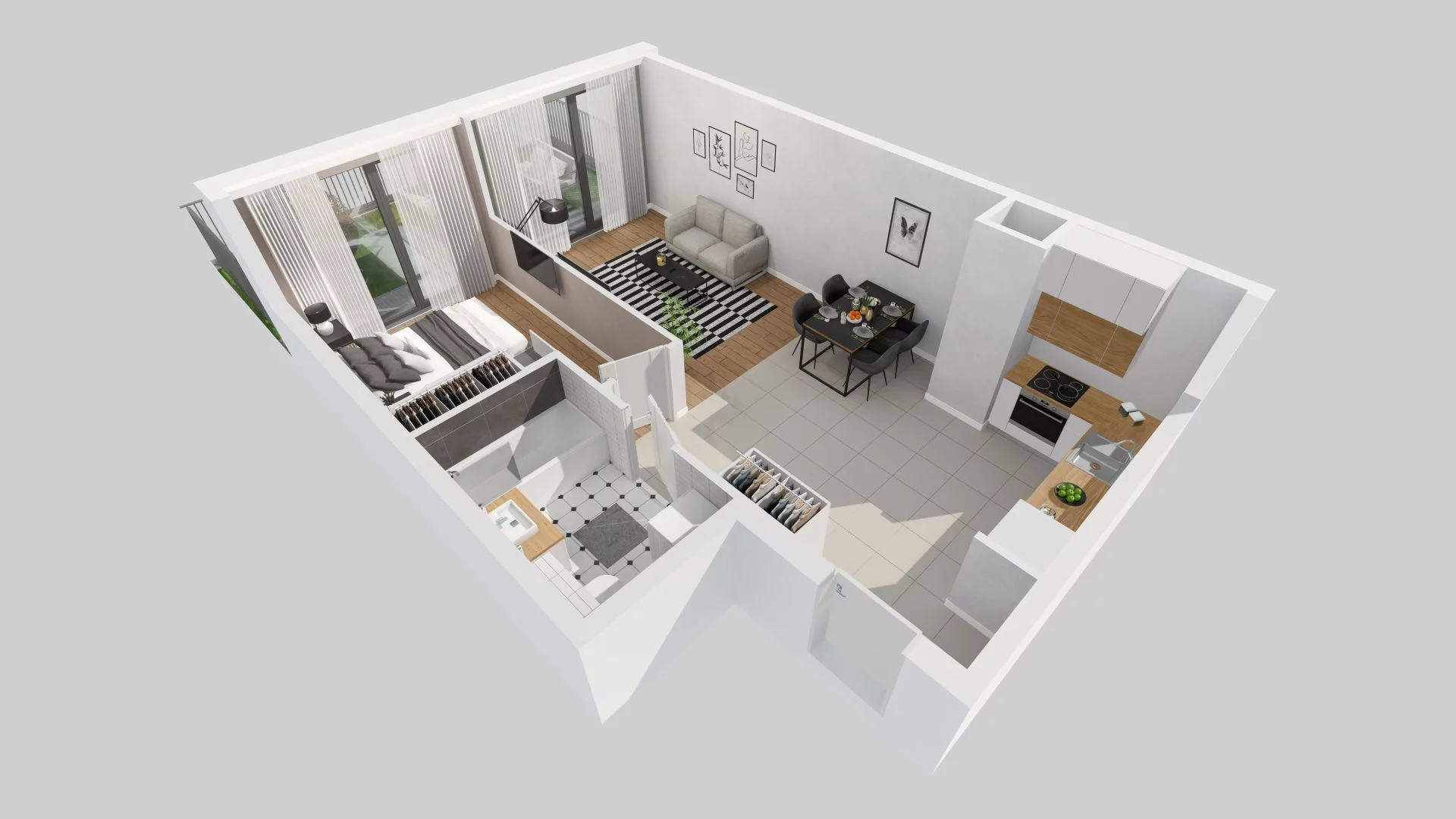 Mieszkanie 48,26 m², parter, oferta nr E/6, Osiedle Górka Narodowa, Kraków, Prądnik Biały, Górka Narodowa, ul. Andrzeja Zauchy