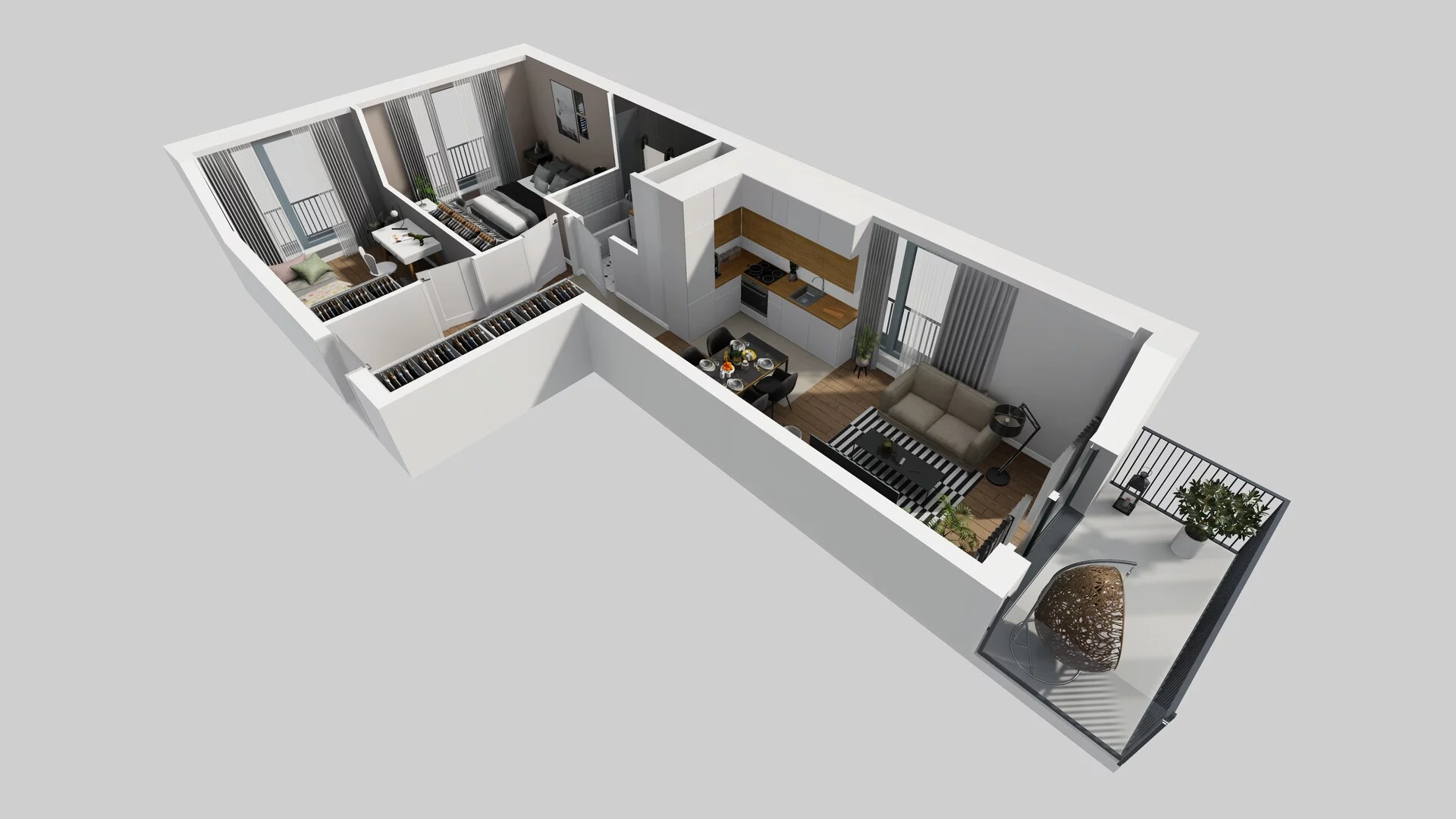 3 pokoje, mieszkanie 52,61 m², piętro 1, oferta nr G/1, Osiedle Górka Narodowa, Kraków, Prądnik Biały, Górka Narodowa, ul. Andrzeja Zauchy