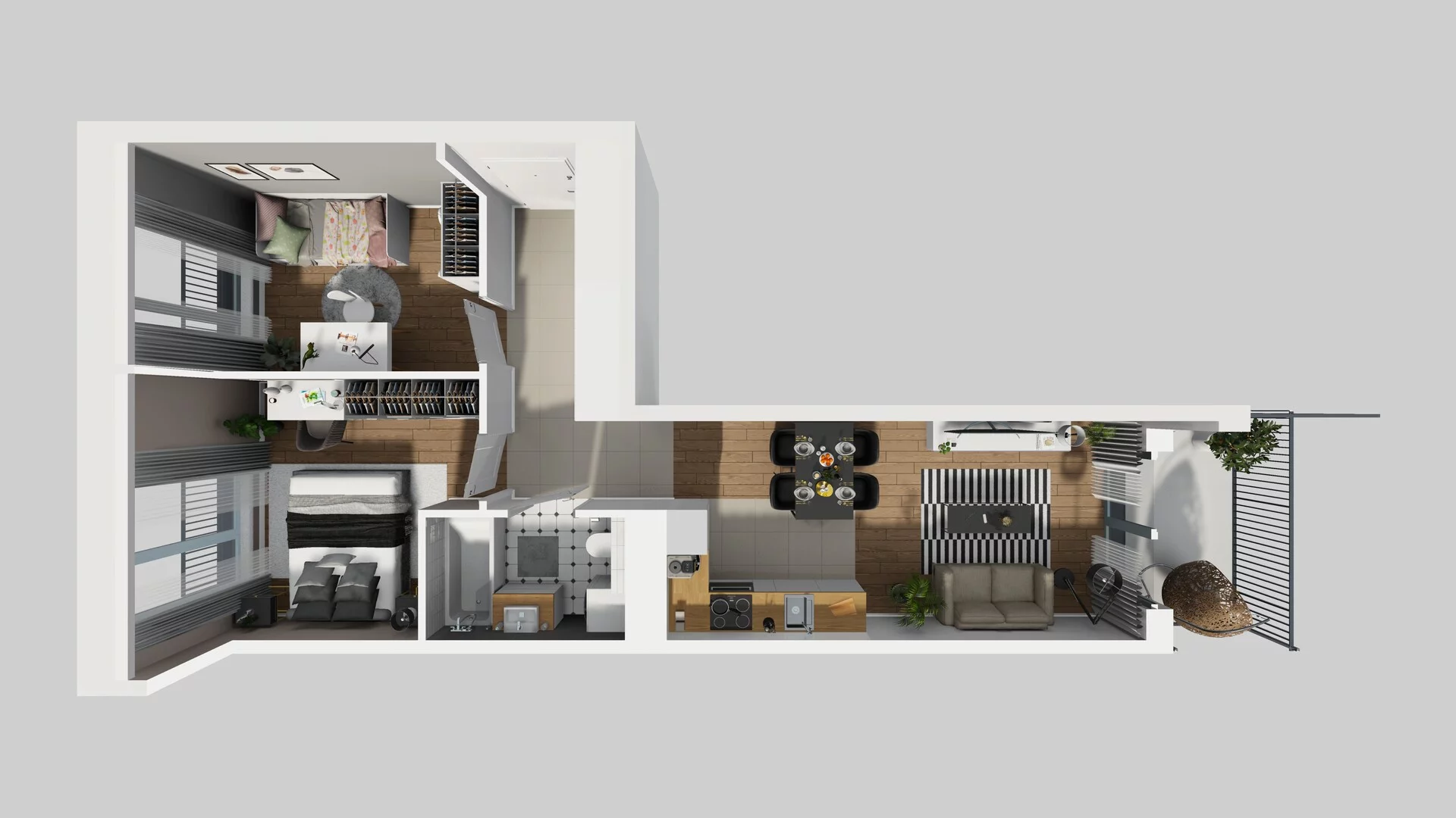 3 pokoje, mieszkanie 52,73 m², piętro 1, oferta nr G/4, Osiedle Górka Narodowa, Kraków, Prądnik Biały, Górka Narodowa, ul. Andrzeja Zauchy