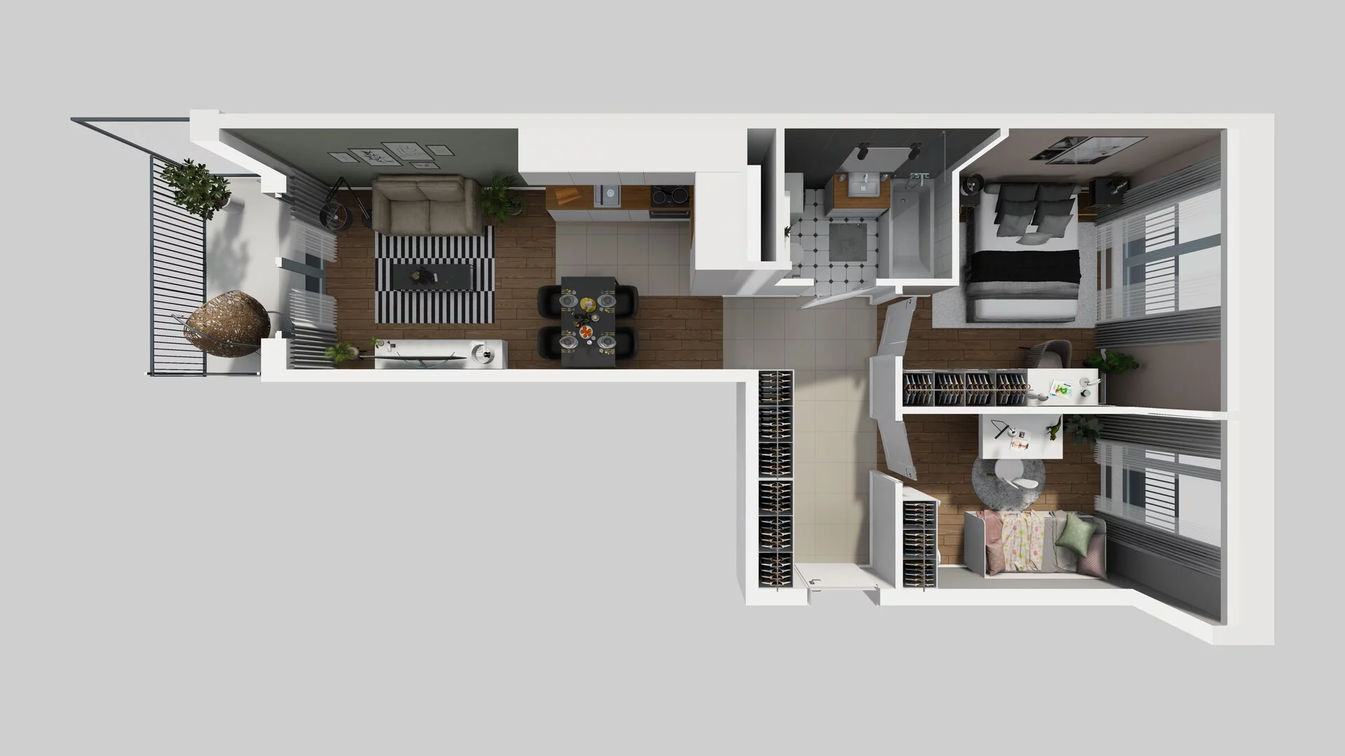 3 pokoje, mieszkanie 52,63 m², piętro 3, oferta nr H/12, Osiedle Górka Narodowa, Kraków, Prądnik Biały, Górka Narodowa, ul. Andrzeja Zauchy