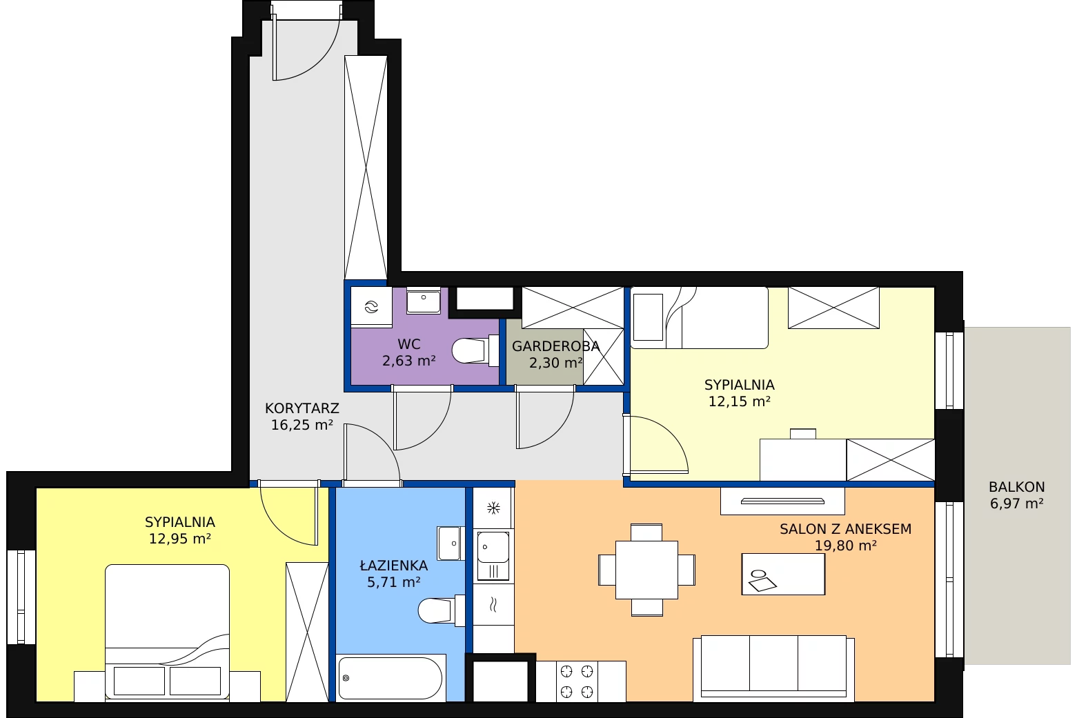 Zalety apartamentu 71.79 m², E/31
