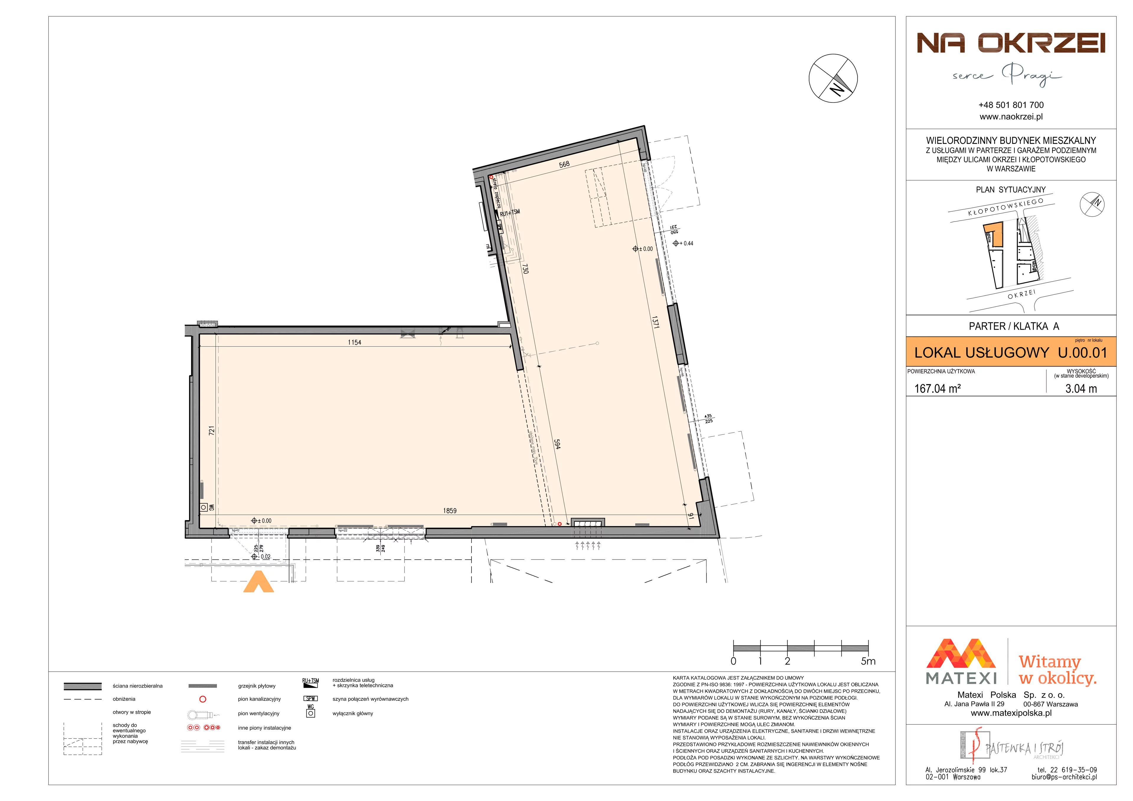 Lokal użytkowy 167,04 m², oferta nr 27/Okr-U.00.01, Na Okrzei - lokale usługowe, Warszawa, Praga Północ, Stara Praga, ul. Stefana Okrzei